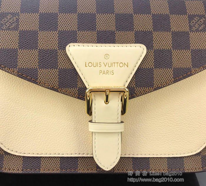 路易威登LV女包 頂級原單 Crossbody手袋 磁扣翻蓋手提包 Damier Ebene 塗層帆布 細粒面皮革 可肩背 斜挎  ydh2655